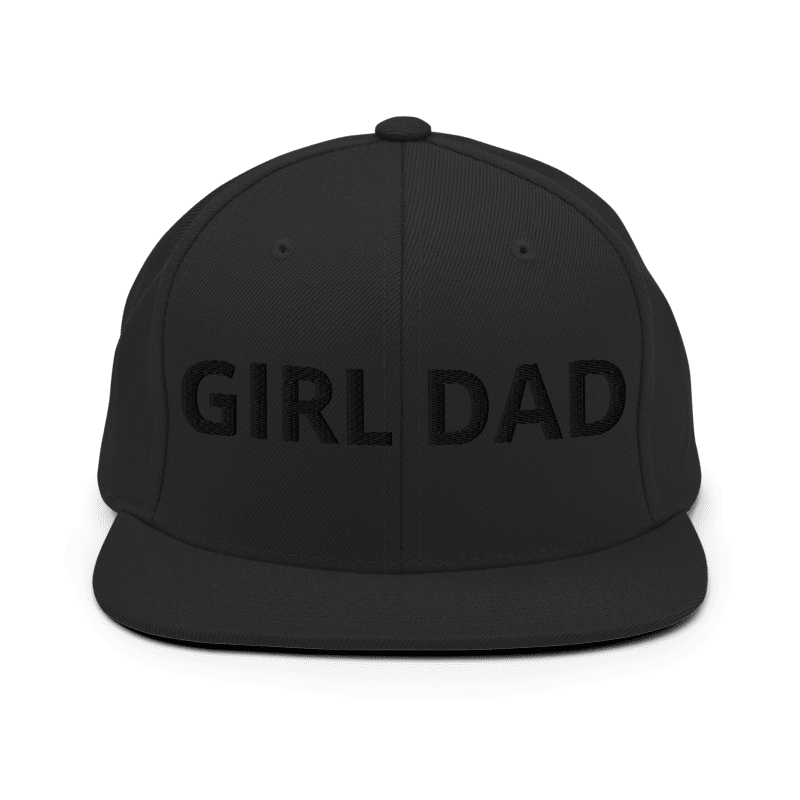 flat brim black on black Hat