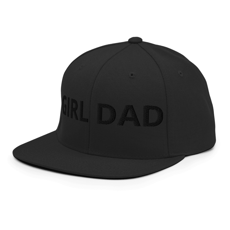 flat brim black on black Hat