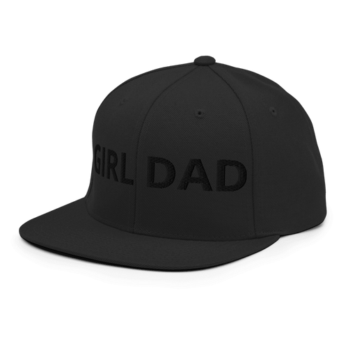 flat brim black on black Hat