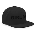 flat brim black on black Hat