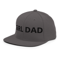 flat brim black on grey Hat