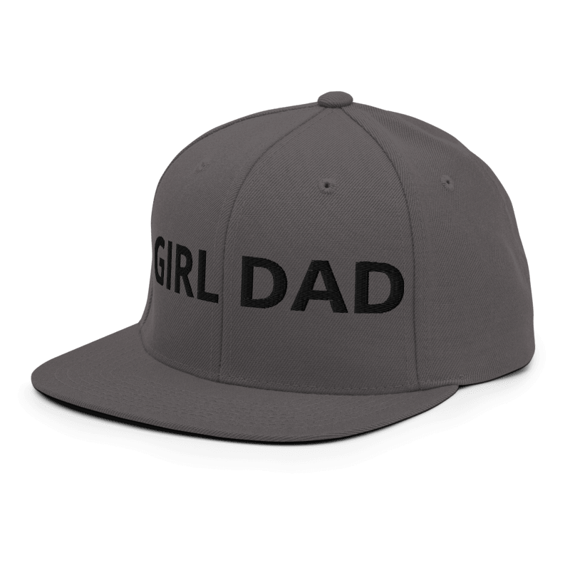 flat brim black on grey Hat