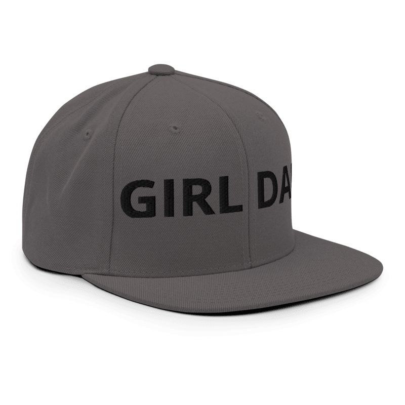 flat brim black on grey Hat