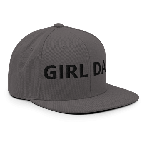flat brim black on grey Hat