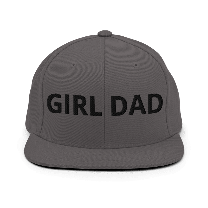 flat brim black on grey Hat