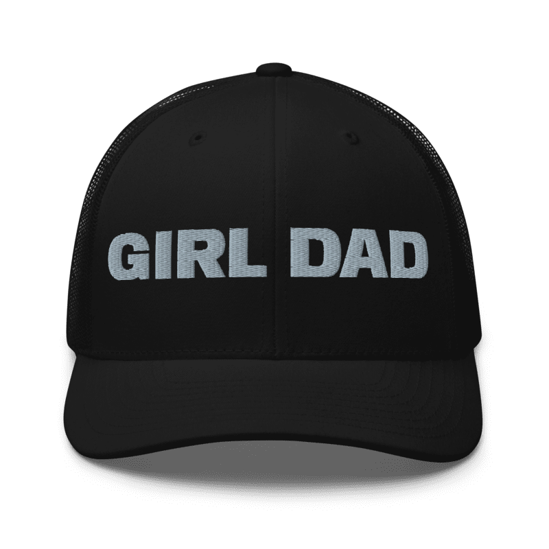 Grey on black snap back trucker