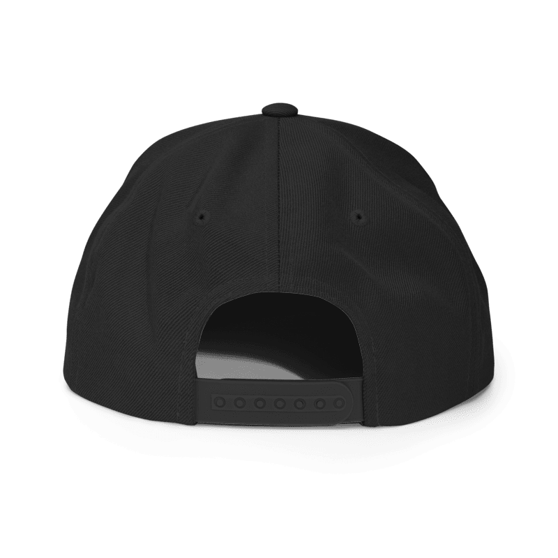 Snapback grey on black Hat